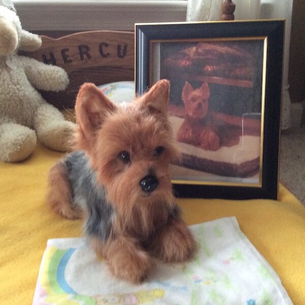 teacup yorkie stuffed animal