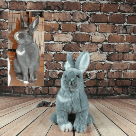 realistic stuffed rabbit