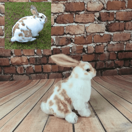 lifelike stuffed bunny