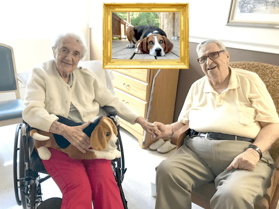 stuffed dog for dementia patients